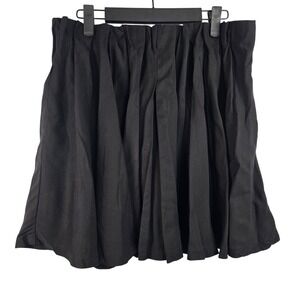 Do + Be Pleated Mini Skirt Black Women's Large Classic‎ Chic Athleisure